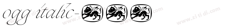 ogg italic字体转换